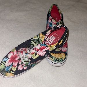 Vibrant tropical print vans